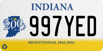 IN license plate 997YED