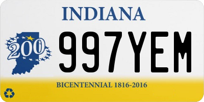 IN license plate 997YEM