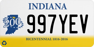 IN license plate 997YEV