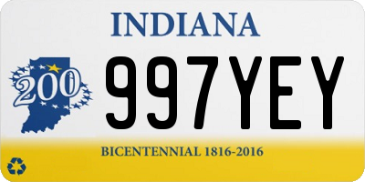 IN license plate 997YEY