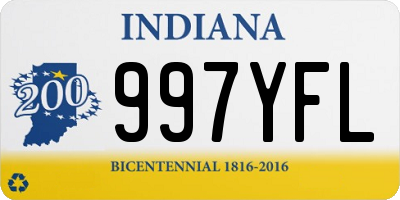 IN license plate 997YFL