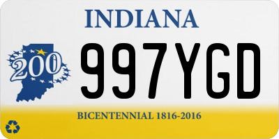 IN license plate 997YGD