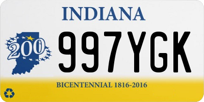 IN license plate 997YGK