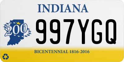 IN license plate 997YGQ