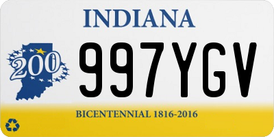 IN license plate 997YGV