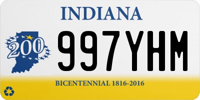 IN license plate 997YHM