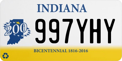 IN license plate 997YHY