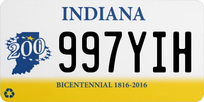 IN license plate 997YIH