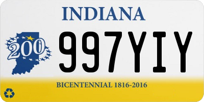 IN license plate 997YIY