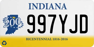 IN license plate 997YJD