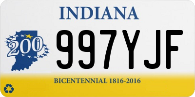 IN license plate 997YJF