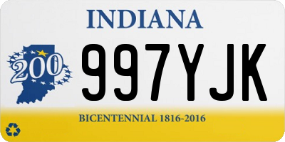 IN license plate 997YJK