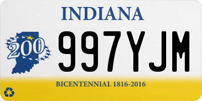 IN license plate 997YJM