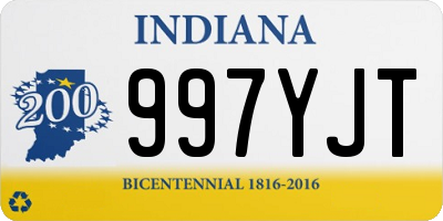 IN license plate 997YJT