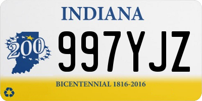 IN license plate 997YJZ