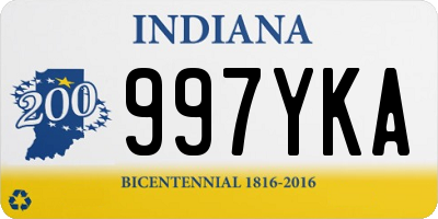 IN license plate 997YKA