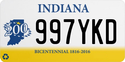 IN license plate 997YKD