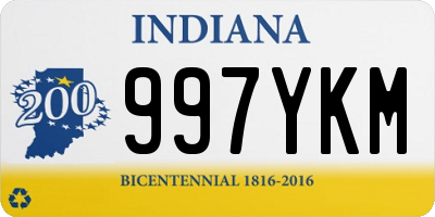 IN license plate 997YKM