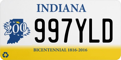 IN license plate 997YLD