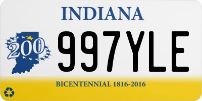 IN license plate 997YLE