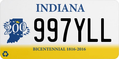 IN license plate 997YLL