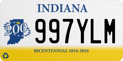 IN license plate 997YLM