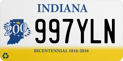 IN license plate 997YLN