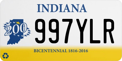 IN license plate 997YLR