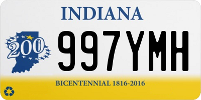 IN license plate 997YMH