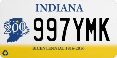 IN license plate 997YMK