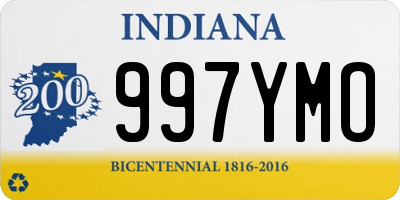 IN license plate 997YMO