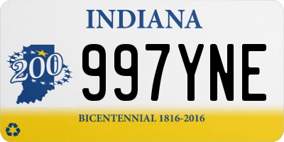 IN license plate 997YNE