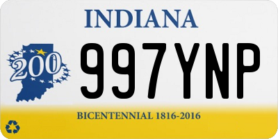 IN license plate 997YNP