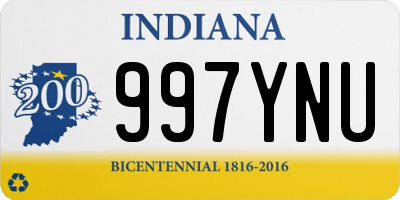 IN license plate 997YNU