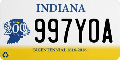 IN license plate 997YOA