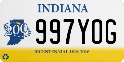 IN license plate 997YOG