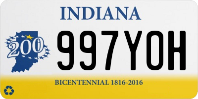 IN license plate 997YOH