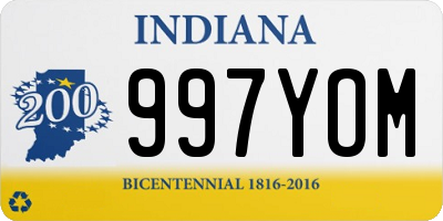 IN license plate 997YOM