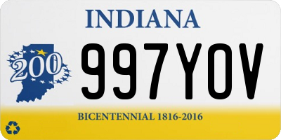 IN license plate 997YOV