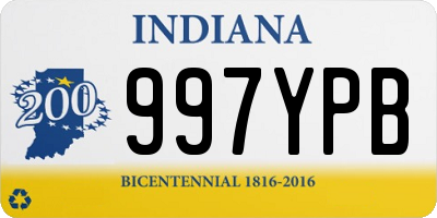 IN license plate 997YPB