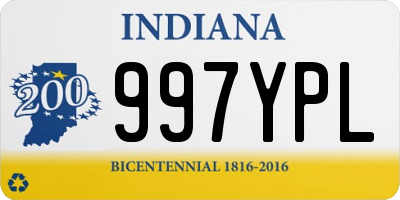 IN license plate 997YPL