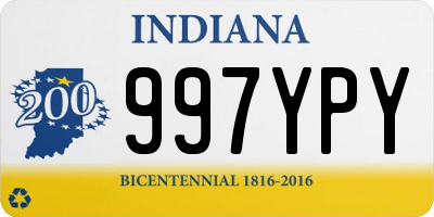 IN license plate 997YPY