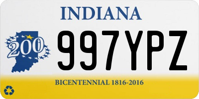 IN license plate 997YPZ