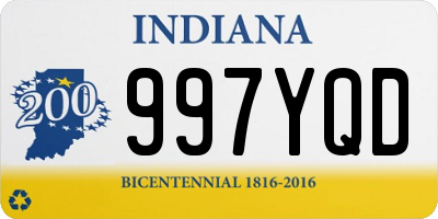 IN license plate 997YQD