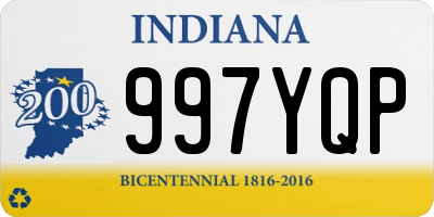 IN license plate 997YQP