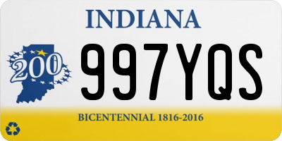 IN license plate 997YQS