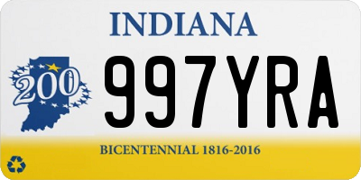 IN license plate 997YRA