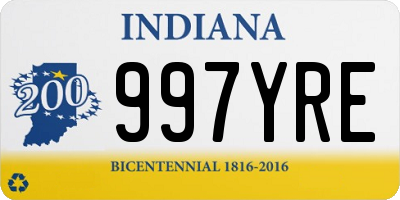 IN license plate 997YRE