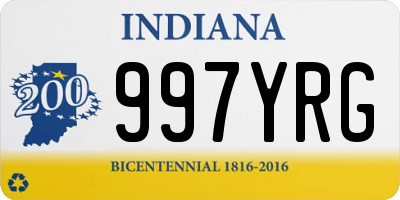 IN license plate 997YRG