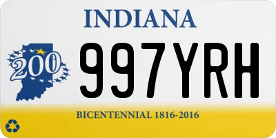 IN license plate 997YRH